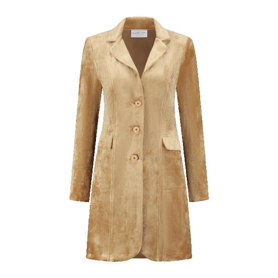 Helena Hart 7423 velours lang uni camel - Image 1