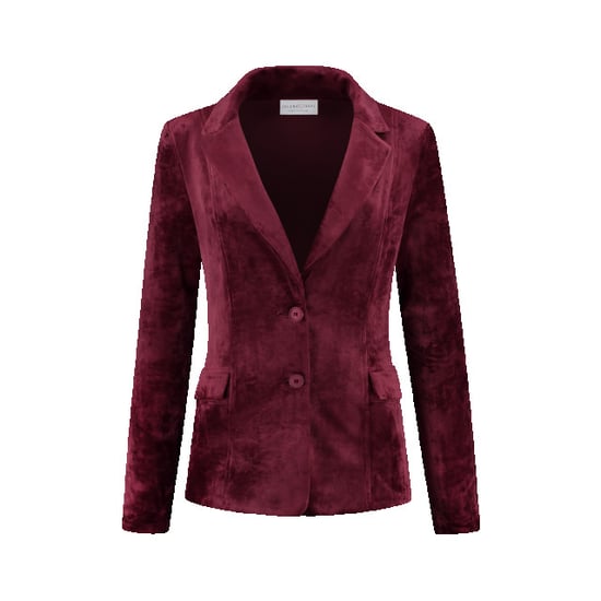 Helena Hart 7425uni blazer velour midi uni wine - Image 1