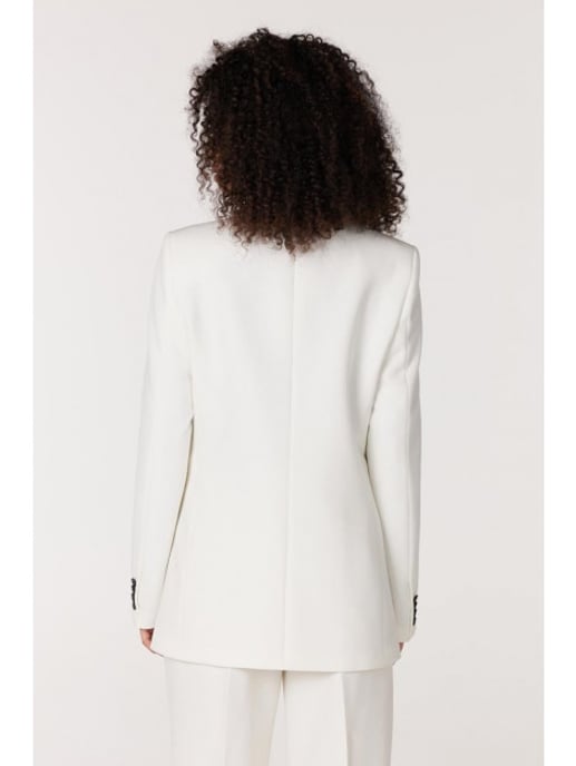Jansen Amsterdam Wq238 woven blazer with long sleeve winter white - Image 4