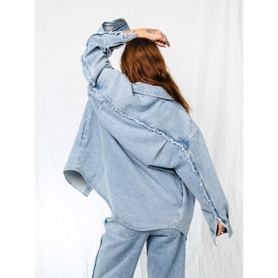 Catwalk Junkie Denim blouse met gerafelde details - Image 1