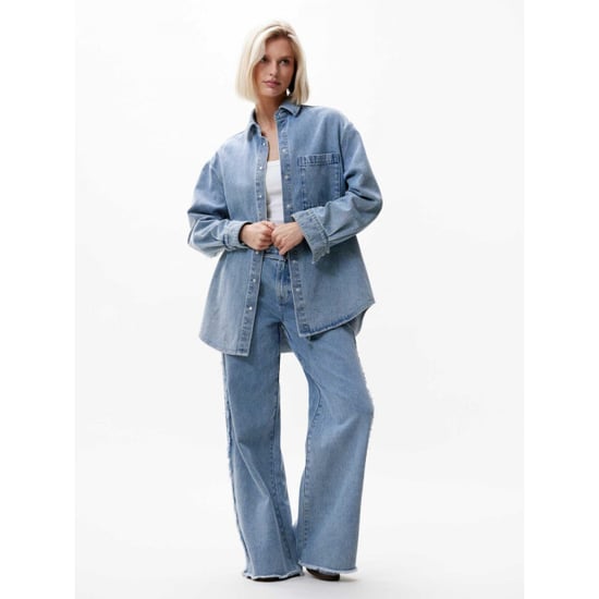 Catwalk Junkie Denim blouse met gerafelde details - Image 2