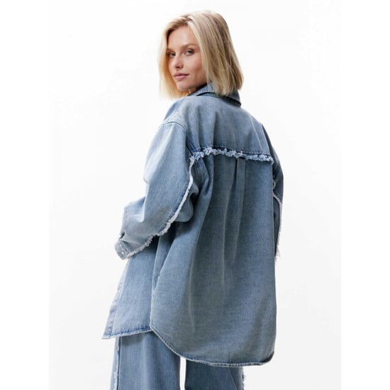 Catwalk Junkie Denim blouse met gerafelde details - Image 3