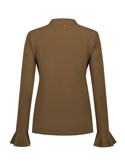 Helena Hart 7257 blouse ruche mocca - Image 3