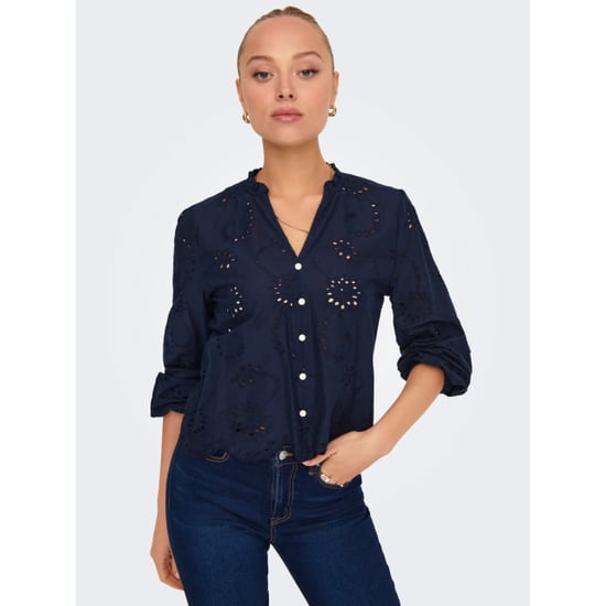Jacqueline de Yong Ditte l/s embroderie shirt - Image 5