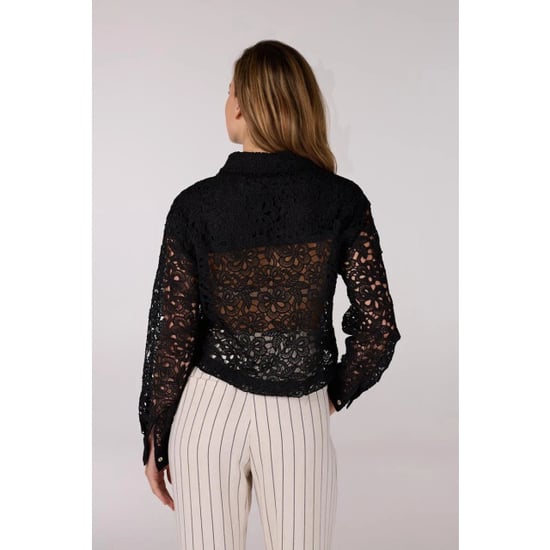 Jansen Amsterdam Fae jasje cl crochet long sleeve black - Image 3