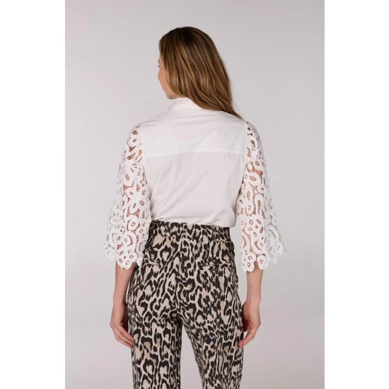 Jansen Amsterdam Odelia blouse l710 lach sleeves off-white - Image 4