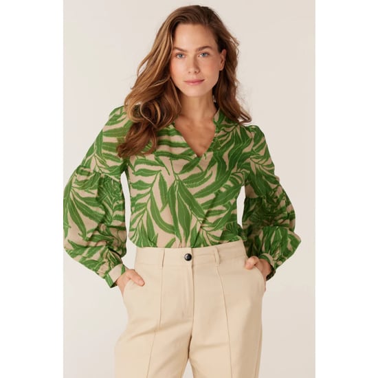 Jansen Amsterdam Printed long sleeve blouse ocean wl770 multi green - Image 2