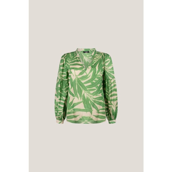 Jansen Amsterdam Printed long sleeve blouse ocean wl770 multi green - Image 3