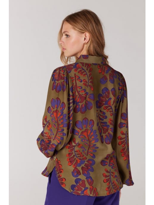 JANSEN AMSTERDAM Wop722 blouse gracew23-000253-multi green - Image 2