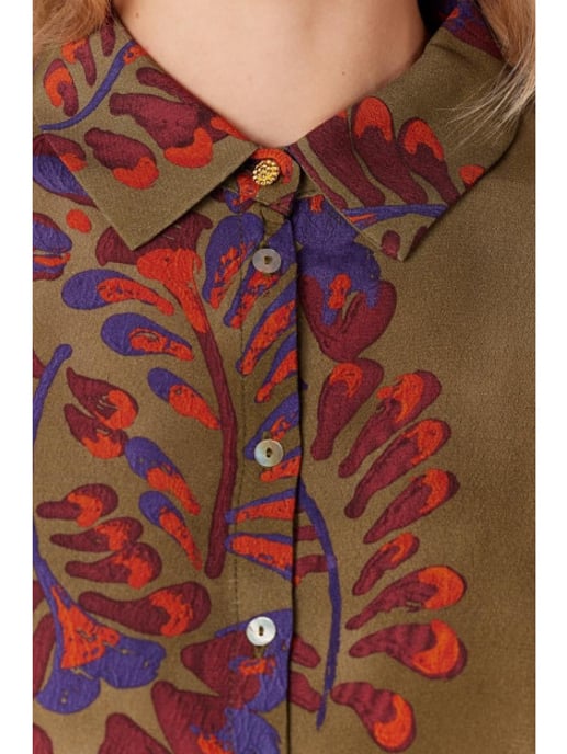 JANSEN AMSTERDAM Wop722 blouse gracew23-000253-multi green - Image 3