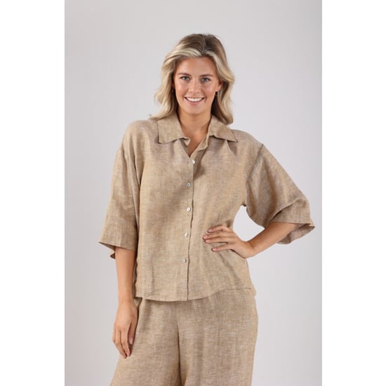Nukus Lucy blouse melange zand dessin - Image 4