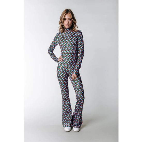 Colourful Rebel Graphic peached extra flare pants color - Image 1