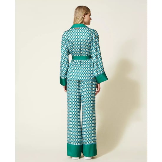 Twin-set Pantalone 10029 bic. t. new poi/green flag - Image 3