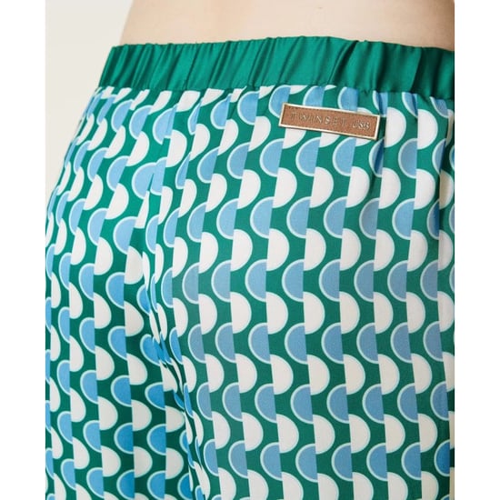 Twin-set Pantalone 10029 bic. t. new poi/green flag - Image 4