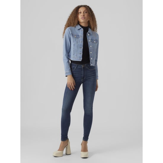 Vero Moda Vmluna ls slim dnm jacket mix ga no blue denim - Image 2