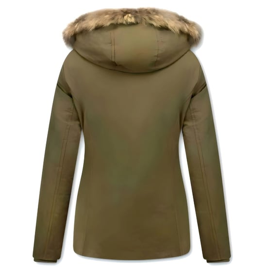 Beluomo Korte winterjassen met bontkraag jas donker - Image 3