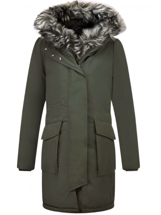Gentile Bellini Lange parka jas met faux bontkraag - Image 2