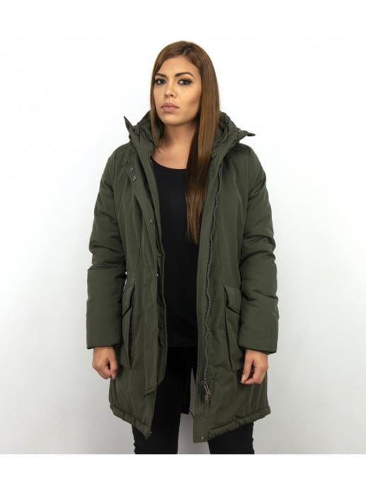 Gentile Bellini Lange parka jas met faux bontkraag - Image 6
