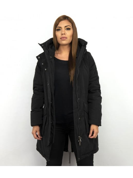 Gentile Bellini Lange parka jas met faux bontkraag - Image 5