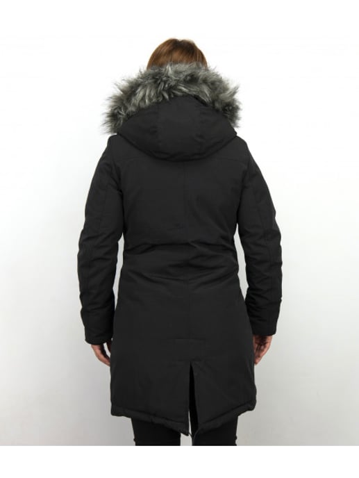 Gentile Bellini Lange parka jas met faux bontkraag - Image 6