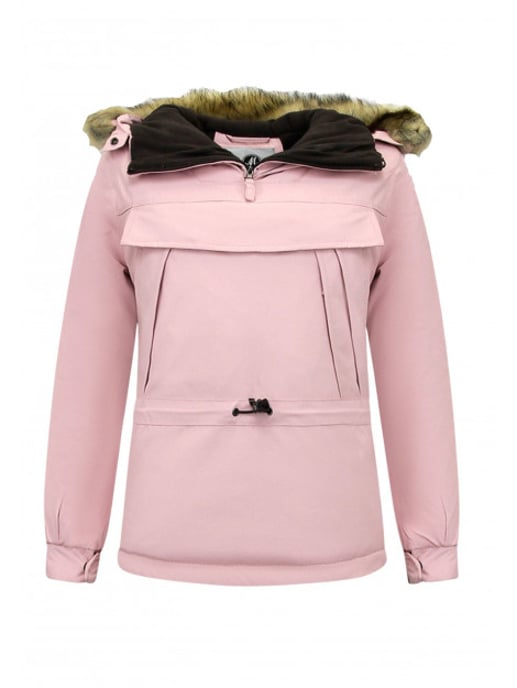 Matogla Anorak winterjas met bontkraag pink - Image 3