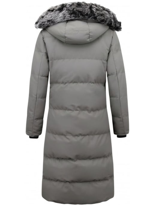 Matogla Extra lange winterjas met nep bontkraag - Image 2