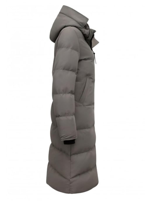 Matogla Extra lange winterjas met nep bontkraag - Image 5