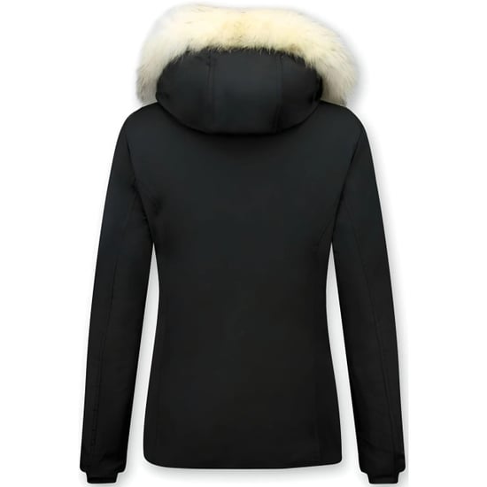 Matogla Korte winterjas met witte echte bontkraag - Image 2