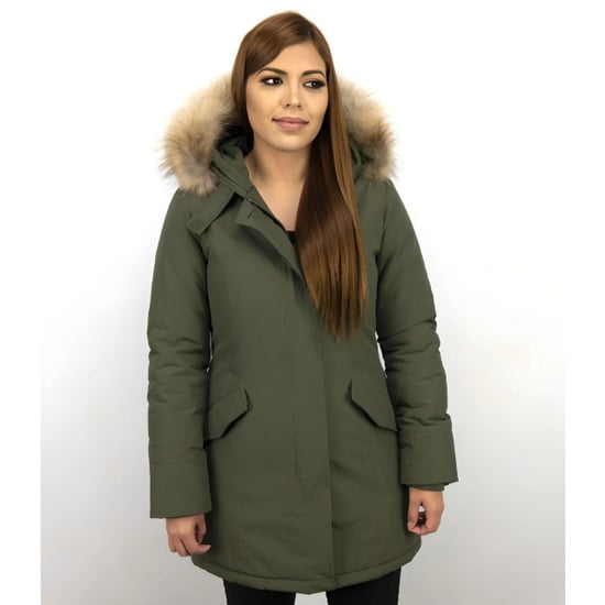 TheBrand Lange parka jas met bontkraag - Image 6