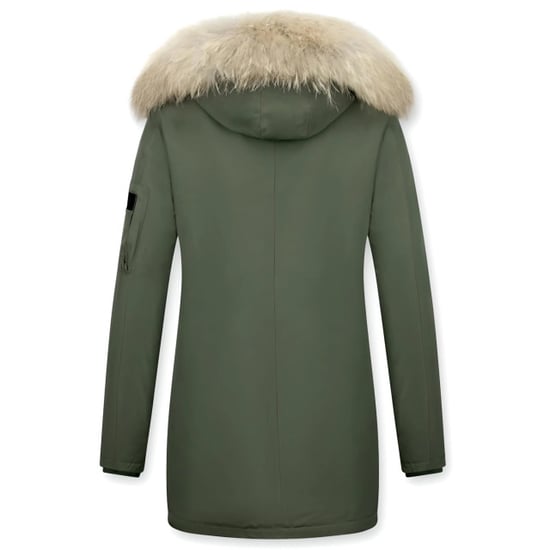 TheBrand Lange parka jas met bontkraag - Image 2