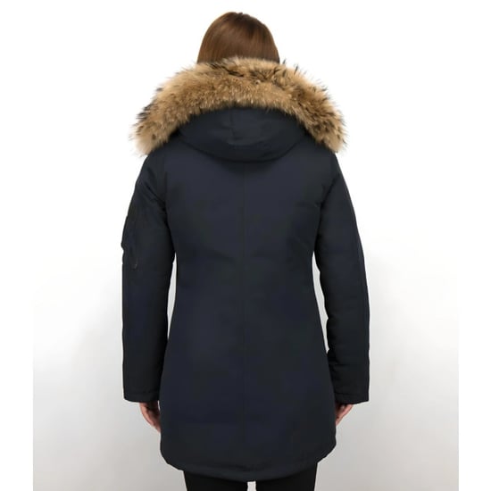 TheBrand Lange parka jas met bontkraag - Image 2