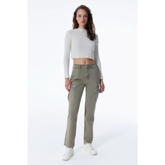 Cup of Joe Straight cargo; %97 co-%3 ea; denim kaki - Image 1