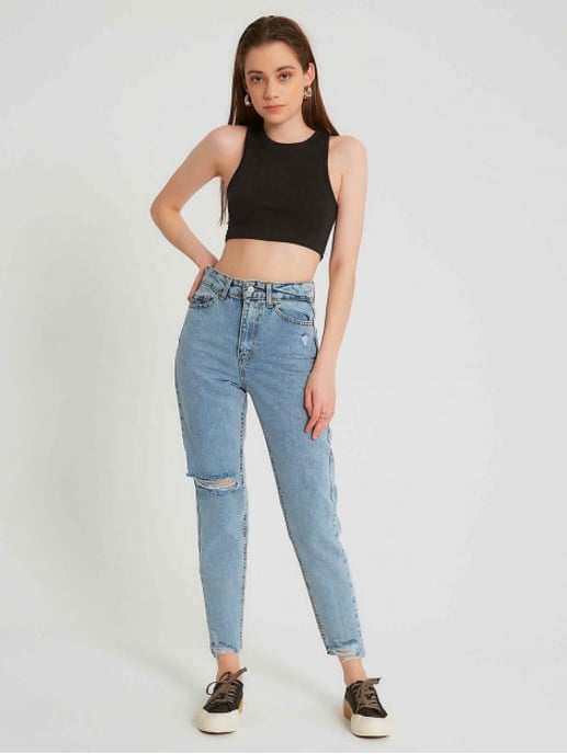 Robin-Collection Ribbed spijkerbroek high waist d83615 - Image 4