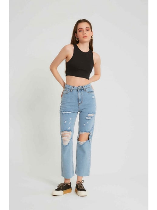 Robin-Collection Ripped jeans high waist d83616 - Image 4