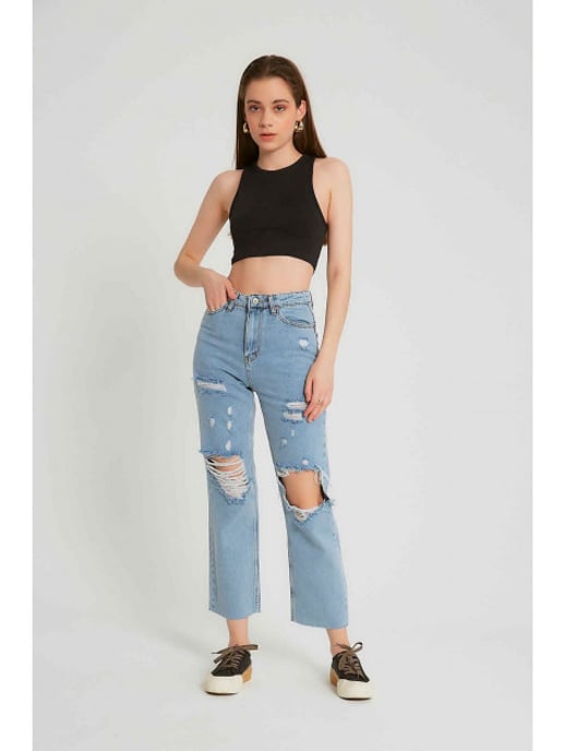 Robin-Collection Ripped jeans high waist d83616 - Image 5