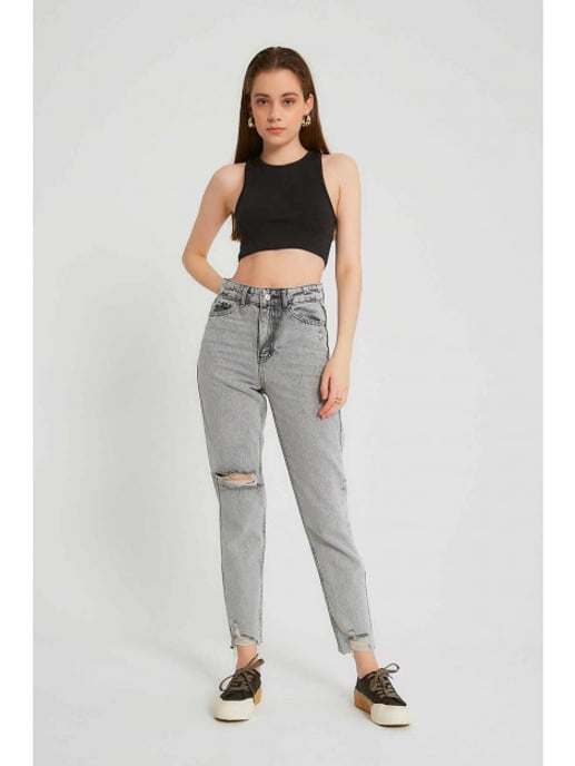 Robin-Collection Ripped spijkerbroek high waist d83615 - Image 4