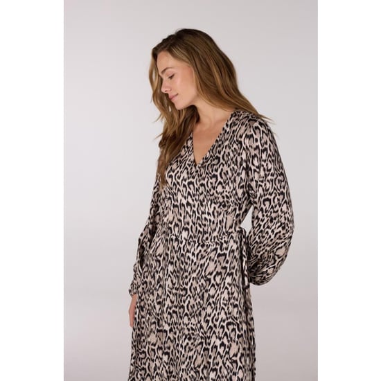 Jansen Amsterdam Rebecca jurk wa 564 wrap long sleeve sand - Image 4