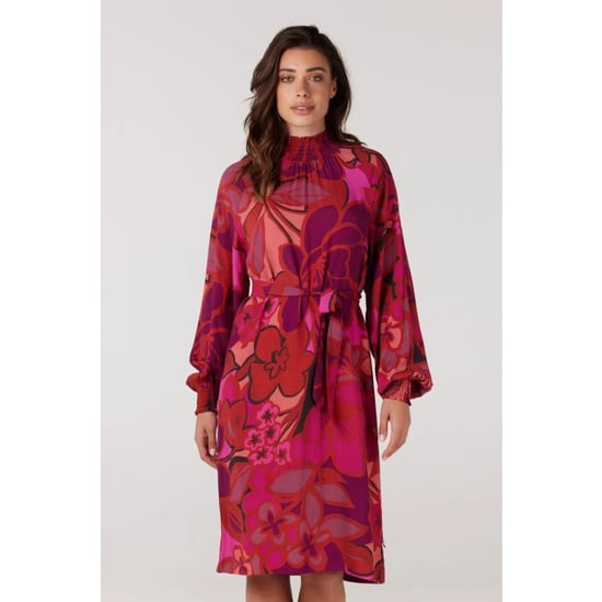 Jansen Amsterdam Wfp598 dress print with smocked turtle multi fuchsia - Image 3