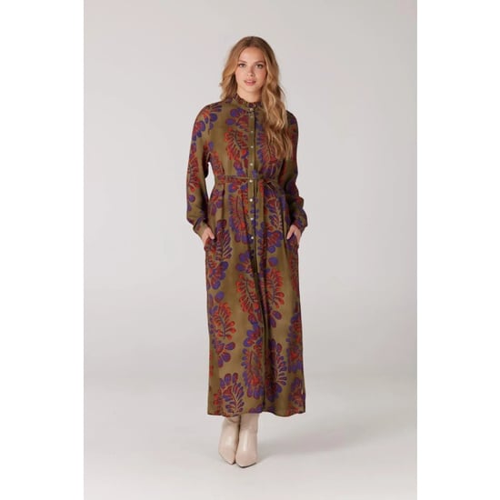 JANSEN AMSTERDAM Wop597 dress isabel w23-000253-multi green - Image 3