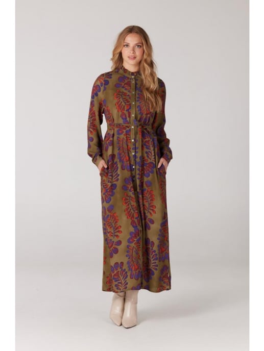 JANSEN AMSTERDAM Wop597 dress isabel w23-000253-multi green - Image 4