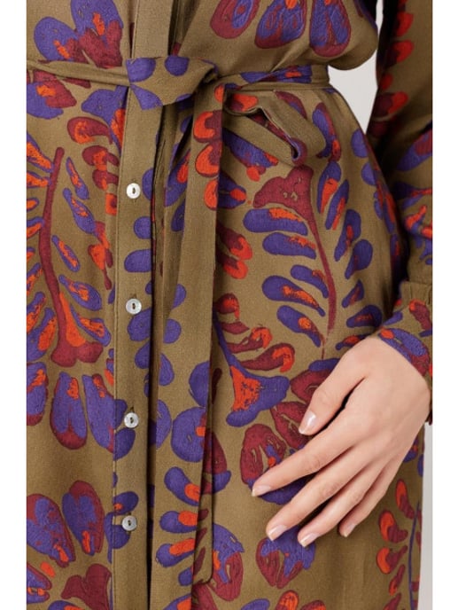 JANSEN AMSTERDAM Wop597 dress isabel w23-000253-multi green - Image 5