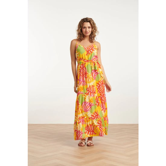 Smashed Lemon 25029 felgede maxi jurk met bloemenprint | - Image 2