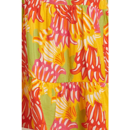 Smashed Lemon 25029 felgede maxi jurk met bloemenprint | - Image 3