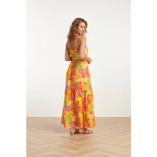 Smashed Lemon 25029 felgede maxi jurk met bloemenprint | - Image 6