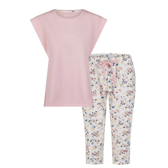 By Louise Dames capri pyjama set roze driekwart - Image 1