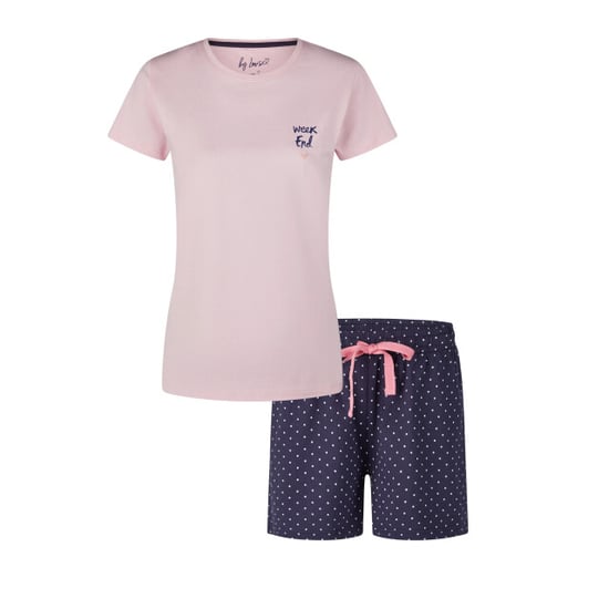 By Louise Dames korte pyjama set shortama roze weekend - Image 1