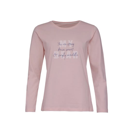 By Louise Dames pyjama set lang katoen roze / grijs gestreept - Image 3