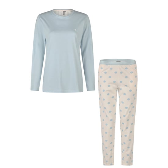 By Louise Dames pyjama set lang lichtblauw gestipt - Image 1