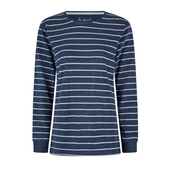 By Louise Dames winter pyjama set lang badstof gestreept blauw - Image 4