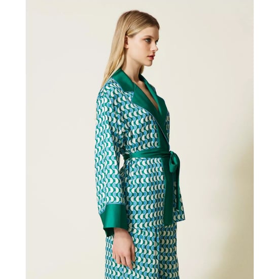 Twin-set Kimono 10029 bic. t. new poi/green flag - Image 2